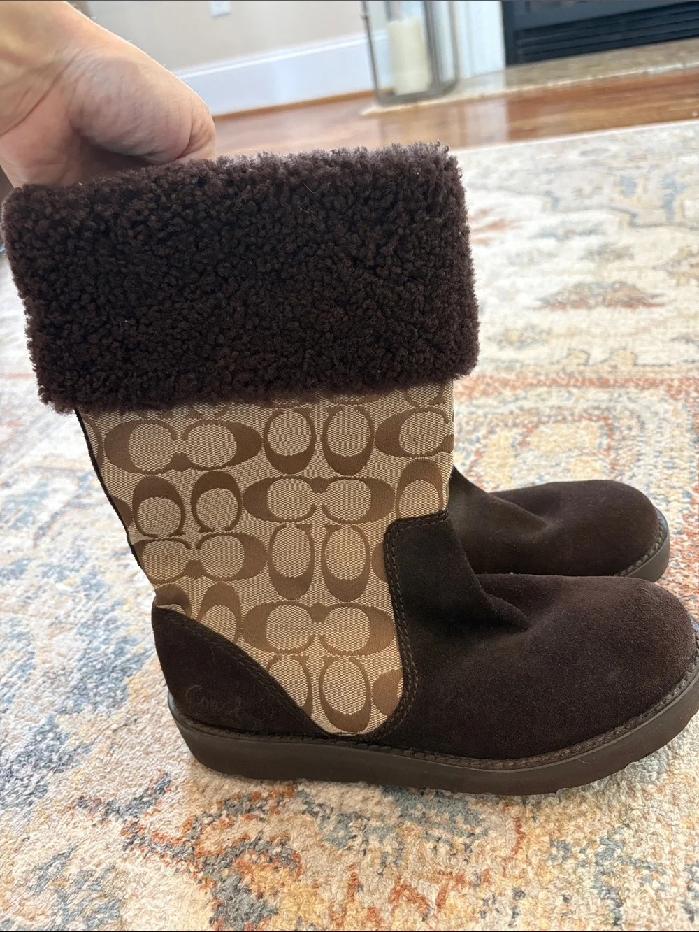 Coach suede brown boots